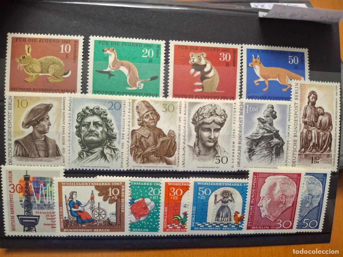 Selos: HB1426 Sellos ALEMANIA BERLIN a&ntilde;o 1967 MICHEL 299/315** en NUEVO v.c. 8.30 &euro;