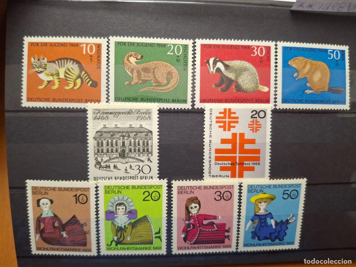 Francobolli: HB1427 Sellos ALEMANIA BERLIN a&ntilde;o 1968 MICHEL 316/325** en NUEVO v.c. 5.70 &euro;