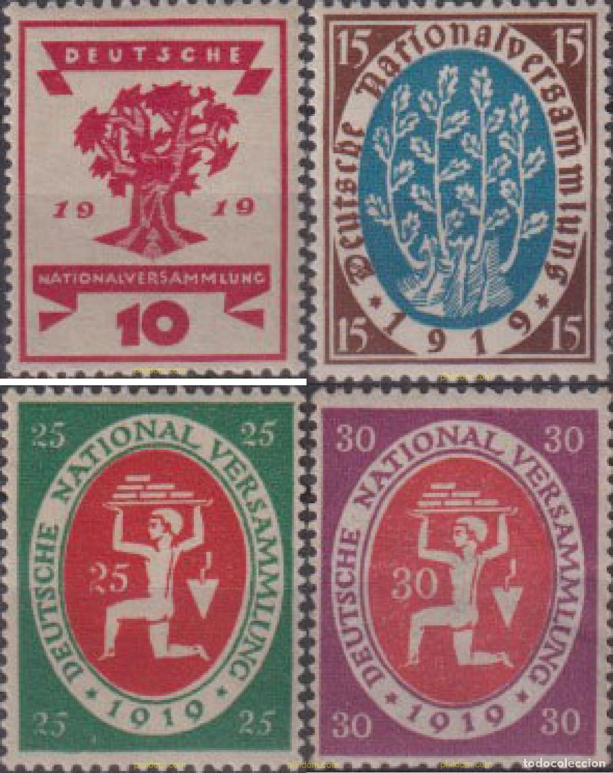 Timbres: 658152 HINGED ALEMANIA 1919 ASAMBLEA CONSTITUYENTE DE WEIMAR