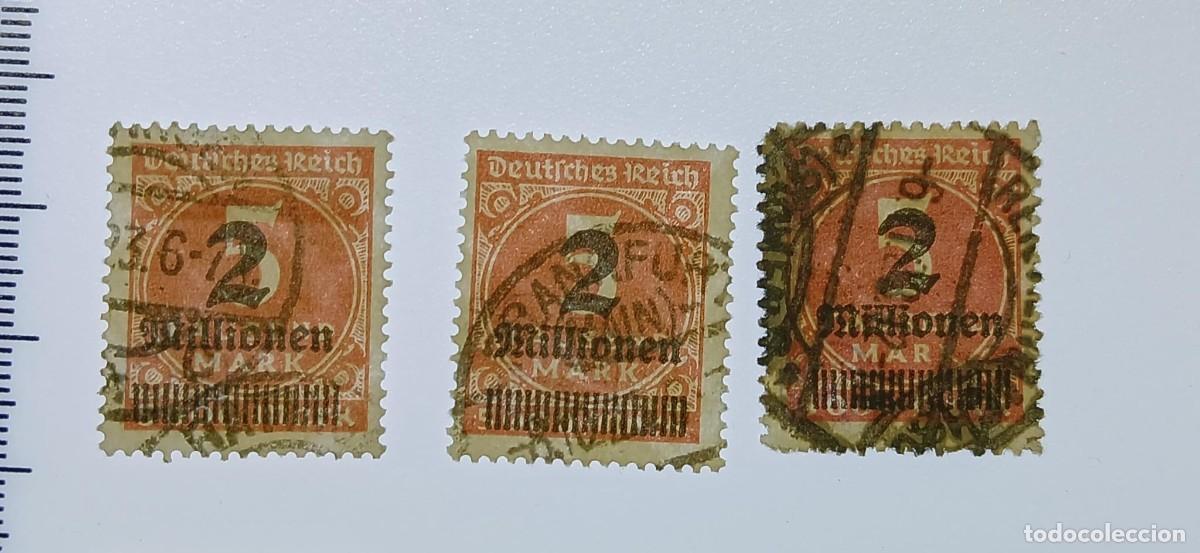 Stamps: Alemania 1923 M312 Aa, Ab, B Firmado InflaBerlin