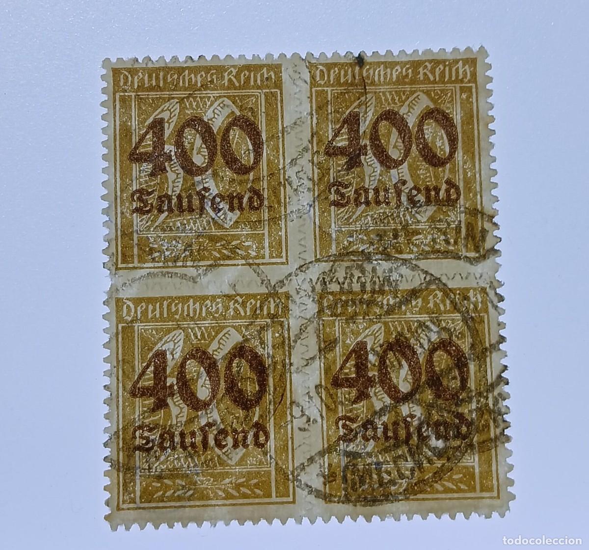 Stamps: Alemania 1923 M299 Firmado InflaBerlin bloque
