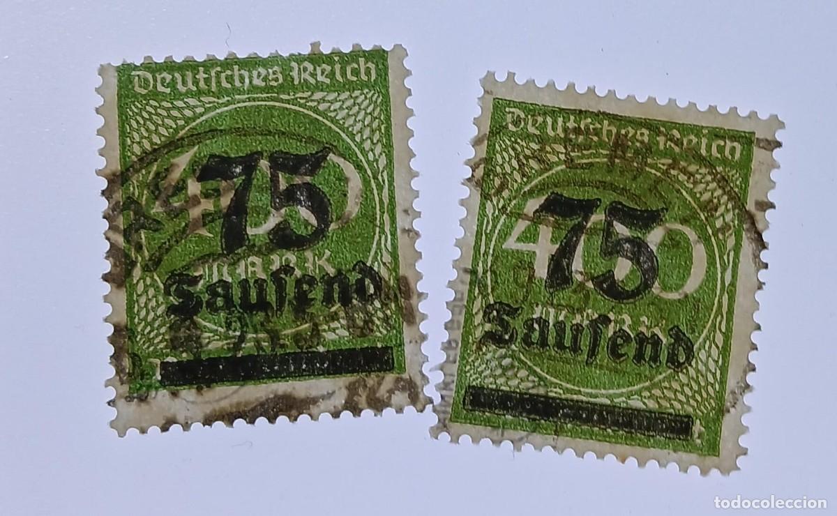 Selos: Alemania 1923 M287 a, b Firmado InflaBerlin