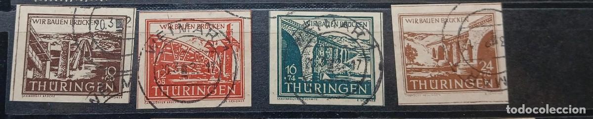 Briefmarken: 1946 zona Rusa Th&uuml;ringen M112-115