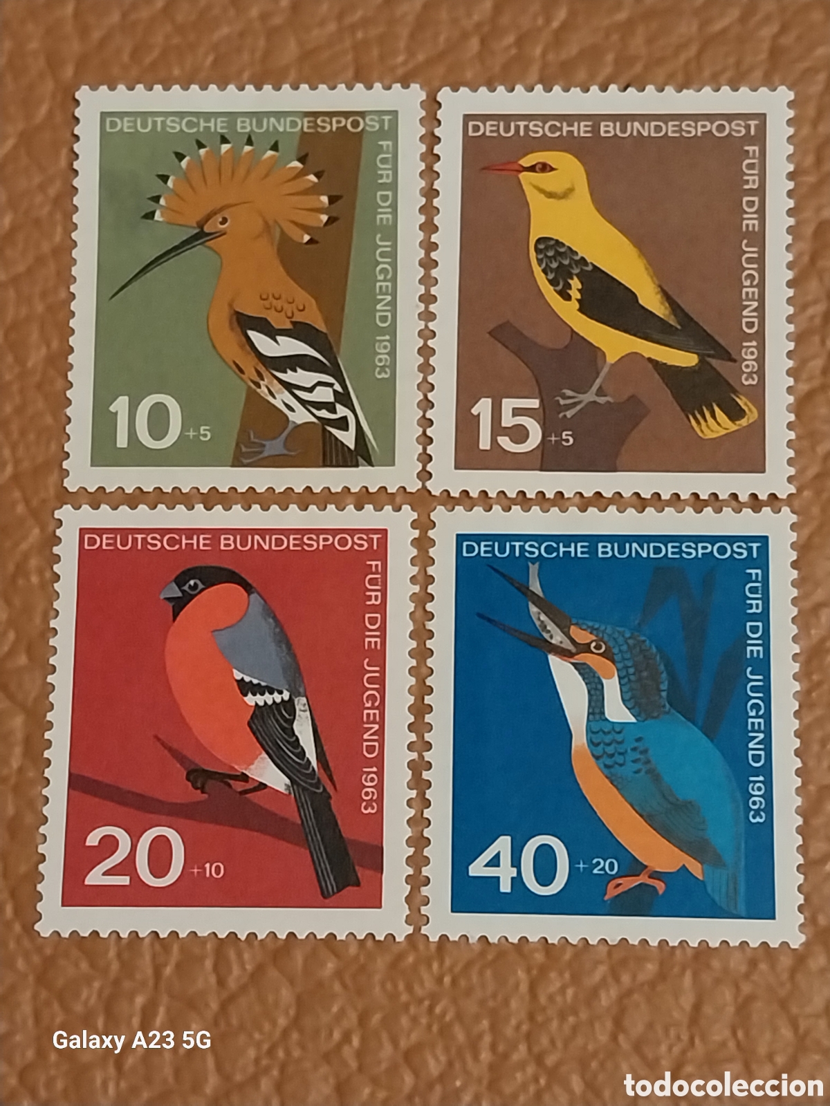 Stamps: Serie Completa Alemania 1963 Aves Para la Juventud MNH Cat Michel 406/409
