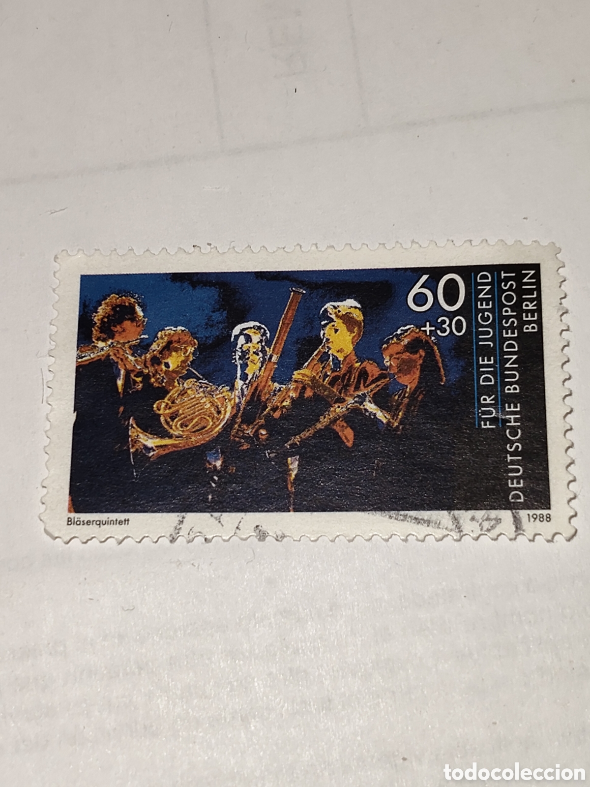 Briefmarken: Sello de Alemania Federal concurso musical quinteto de viento 1988