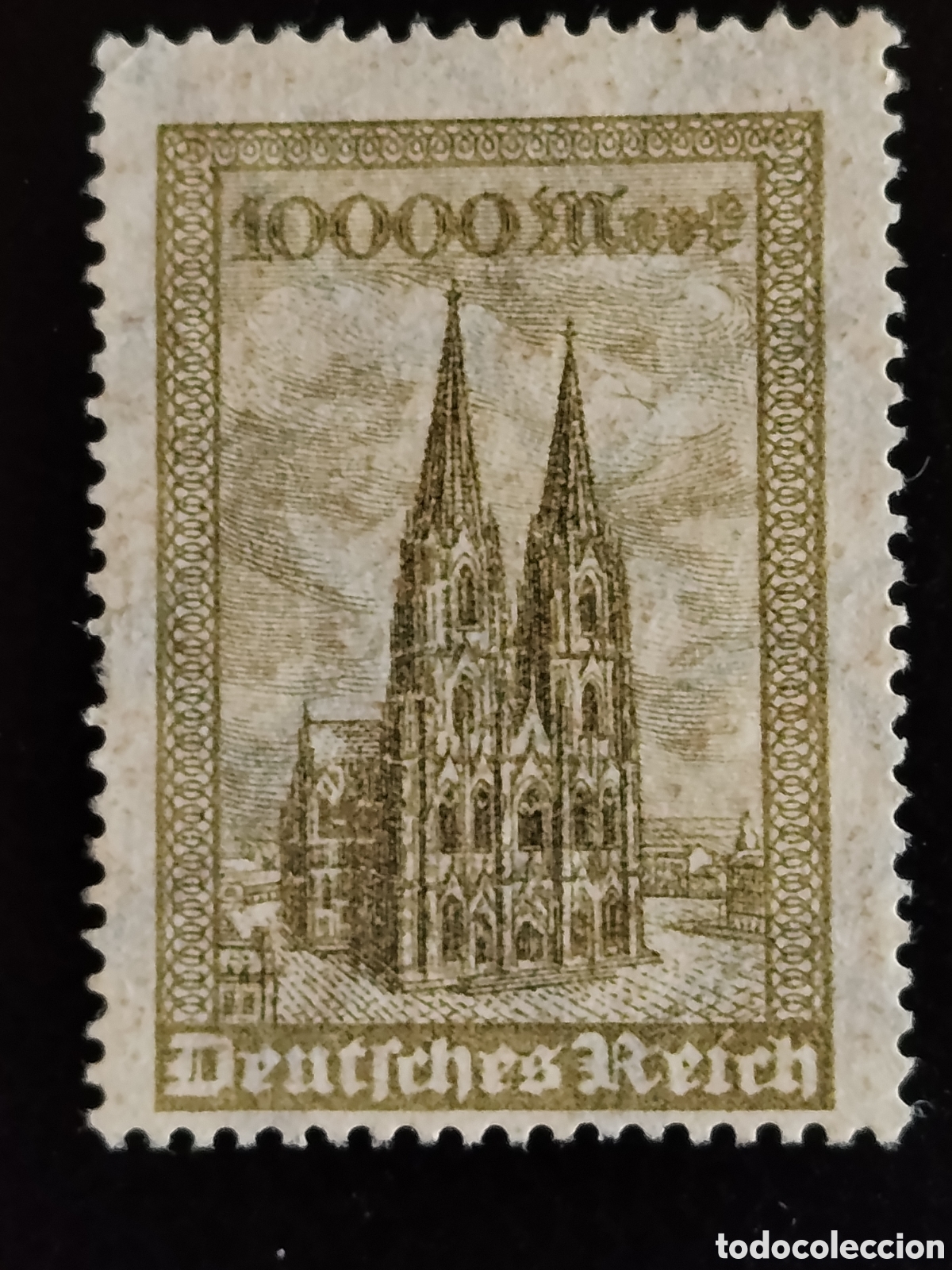 Francobolli: Sello Alemania 1923 Hiperinflaci&oacute;n Catedral de Colonia 10000 Mark Mi 262 MH