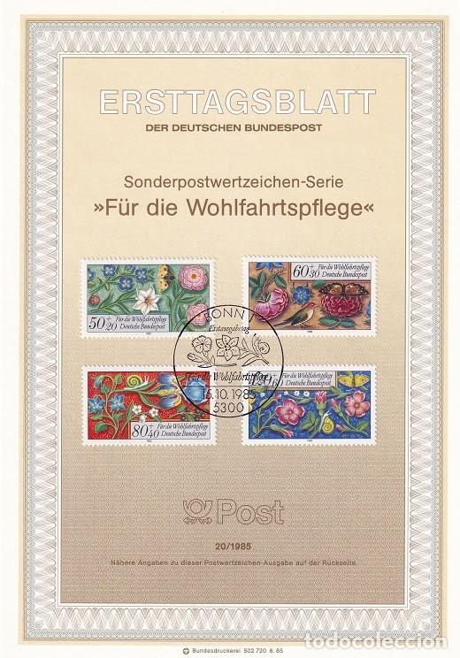 Timbres: Ersttagsblatt 20/1985 Bon - Flores Miniaturas ornamentos d libro medieval Biblioteca prusiana Berl&iacute;n