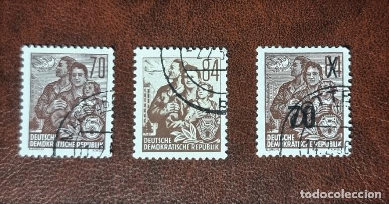 Briefmarken: 3 SELLOS USADOS ALEMANIA PLAN PARA 5 A&Ntilde;OS - DISTINTOS VALORES
