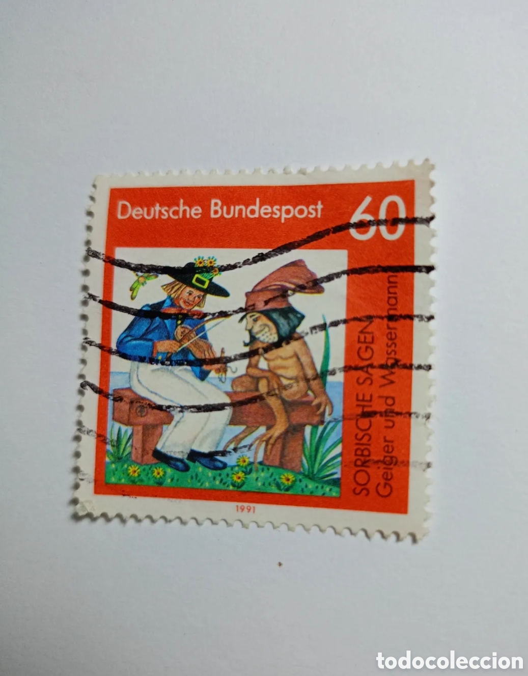 Briefmarken: 1991 - ALEMANIA - CUENTOS POPULARES - EL VIOLINISTA Y EL HOMBRE DE AGUA - YVERT 1408