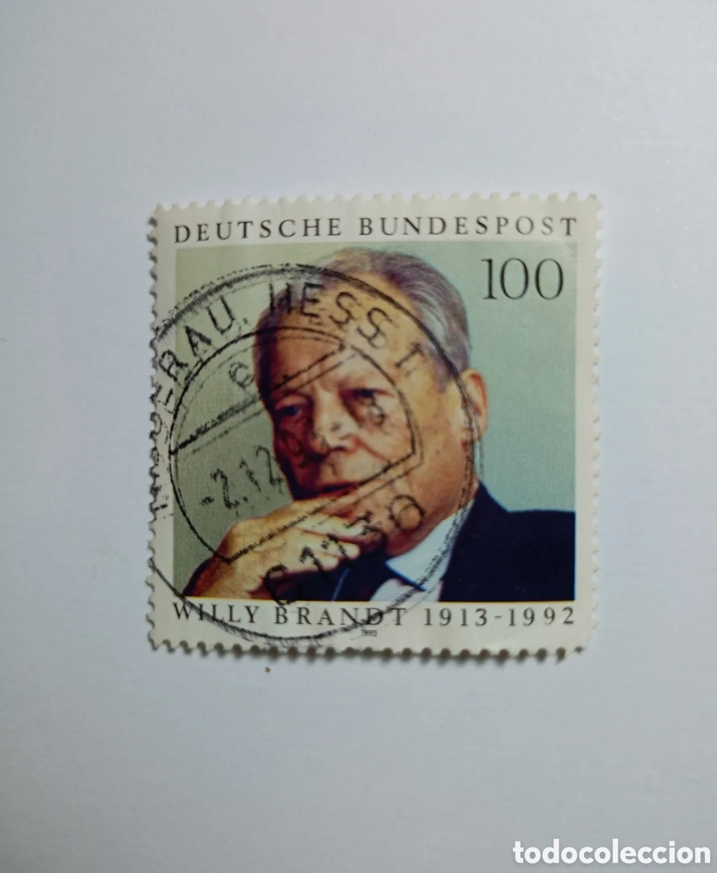 Stamps: sello postal de la Rep&uacute;blica Federal de Alemania, emitido alrededor de 1993, presenta un retrato de