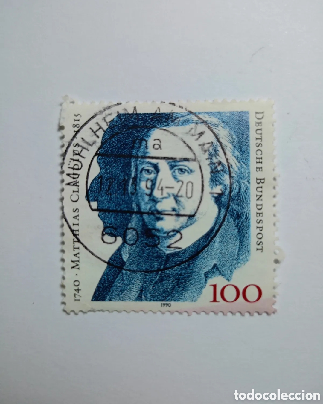 Selos: sello postal de Alemania Occidental (Deutsche Bundespost) de 1990 conmemora el 250&ordm; aniversario del