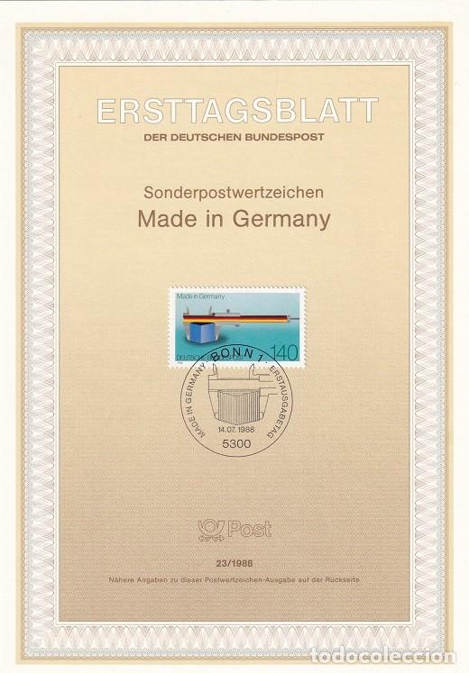 Francobolli: Ersttagsblatt 23/1988 Bon - Centenario de la marca Made in Germany - Sonderpostwertzeichten Made i..