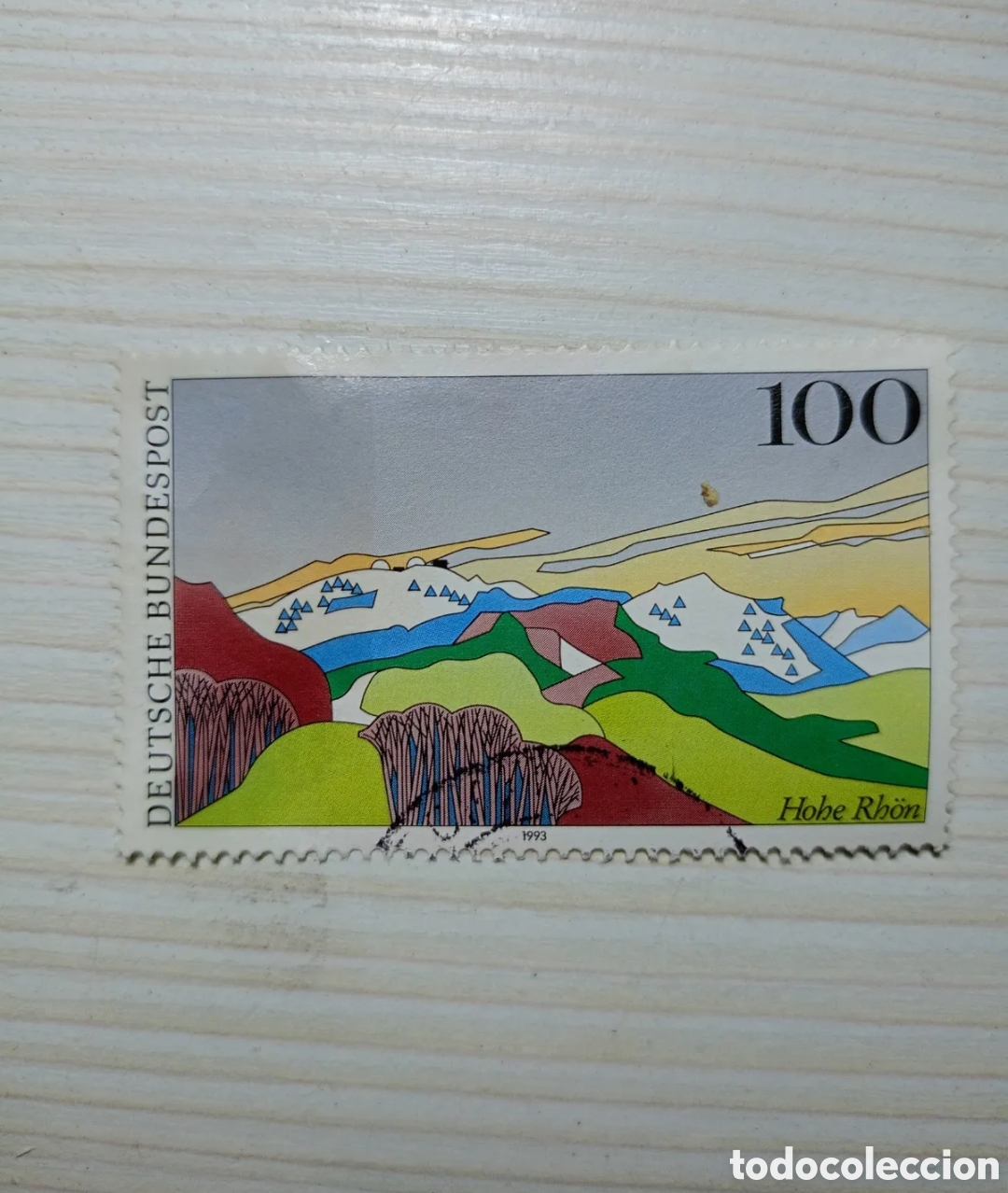Sellos: sello postal de Alemania Federal del a&ntilde;o 1993.El dise&ntilde;o ilustra la regi&oacute;n de Hohe Rh&ouml;n, un &aacute;rea