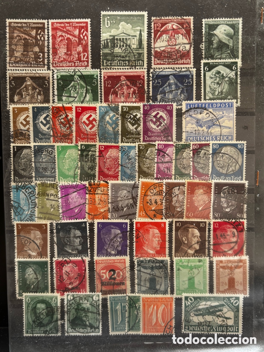 Briefmarken: Lote n&uacute;m 4 de sellos ORIGINALES del III REICH