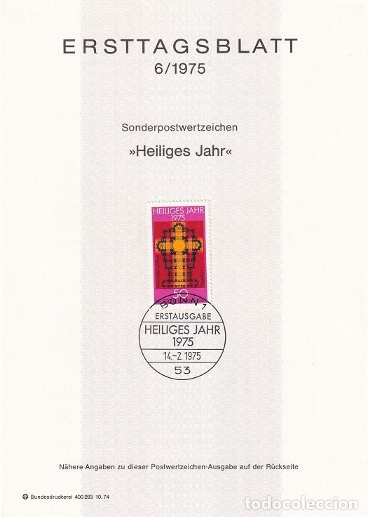 Timbres: Ersttagsblatt 6/1975 Bon / Heiliges Jahr -A&ntilde;o santo, A&ntilde;o de la reconciliaci&oacute;n &middot; Plano de la Bas&iacute;l...
