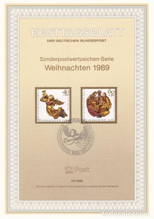 Francobolli: Ersttagsblatt 19/1989 Berl&iacute;n / Weihnachten 1989 - Navidad &middot; &Aacute;ngel &middot; Adoraci&oacute;n de los Reyes