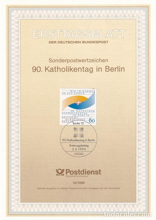 Sellos: Ersttagsblatt 10/1990 Berl&iacute;n / 90 Katholikentag in Berlin - 90 Aniversario d los cat&oacute;licos en Berl&iacute;n