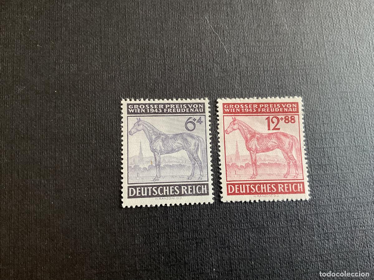 Sellos: ALEMANIA IMPERIO N&ordm; YVERT 777/8*** A&Ntilde;O 1945. GRAND PRIX HIPICO DE VIENA