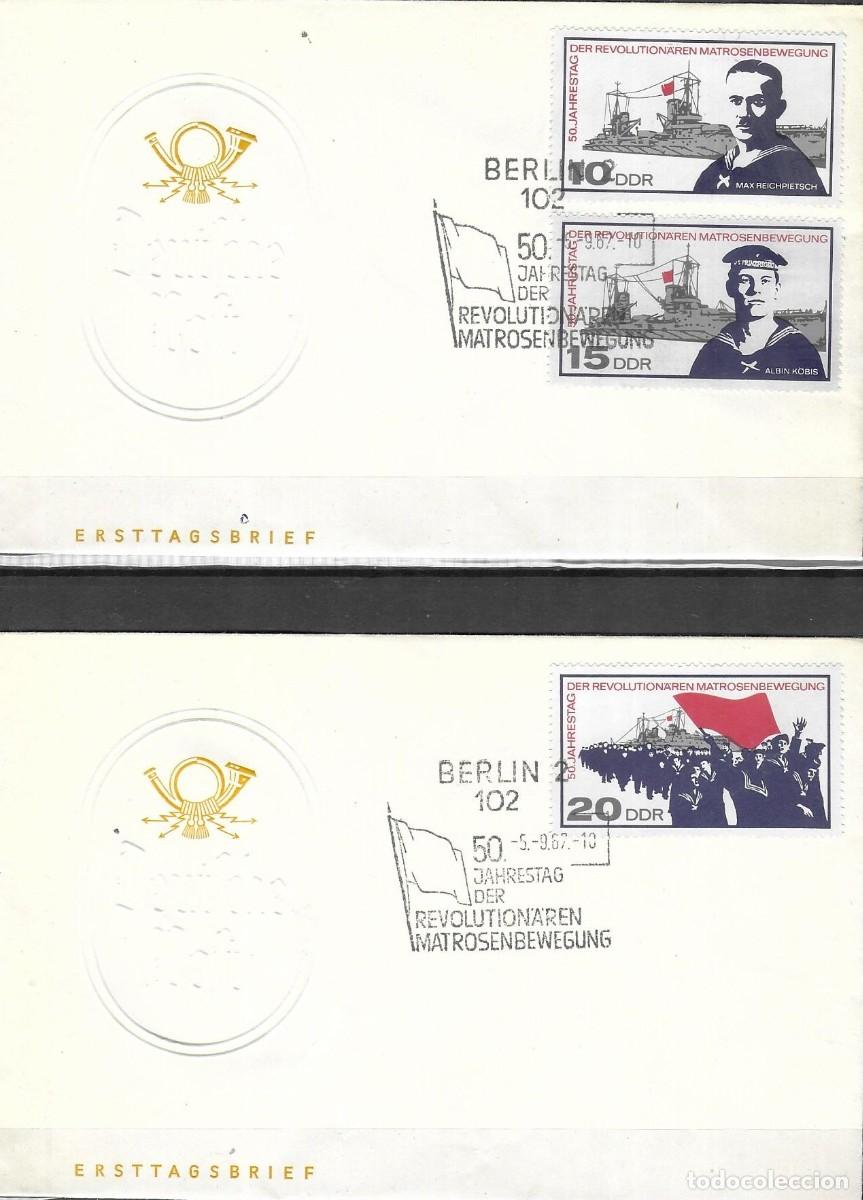 Briefmarken: Alemania Oriental (DDR) 1967 - &rdquo;50.&ordm; Aniversario del Movimiento de los Marineros&rdquo; YT 1003/ 05