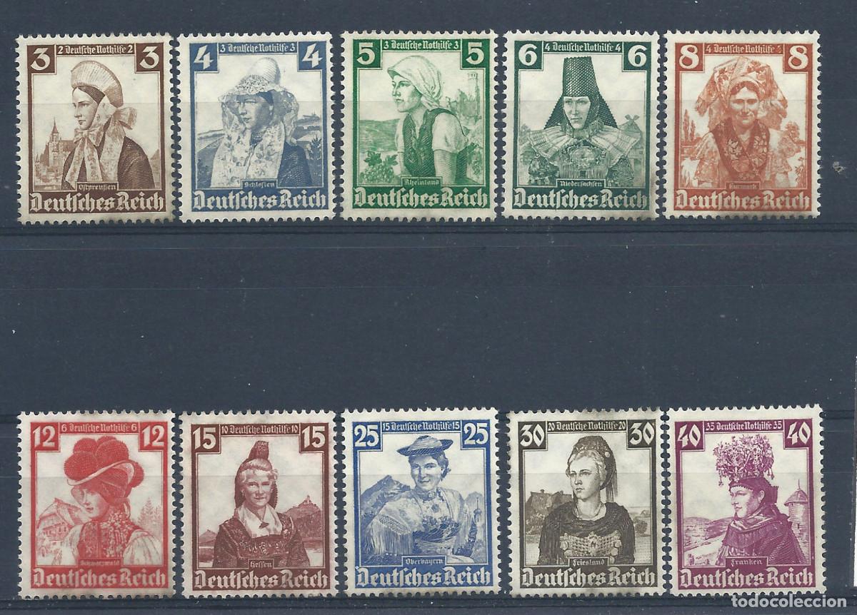 Briefmarken: Allemagne Empire N&deg;547/56 (*) (MNG) 1935 - Costumes r&eacute;gionaux.