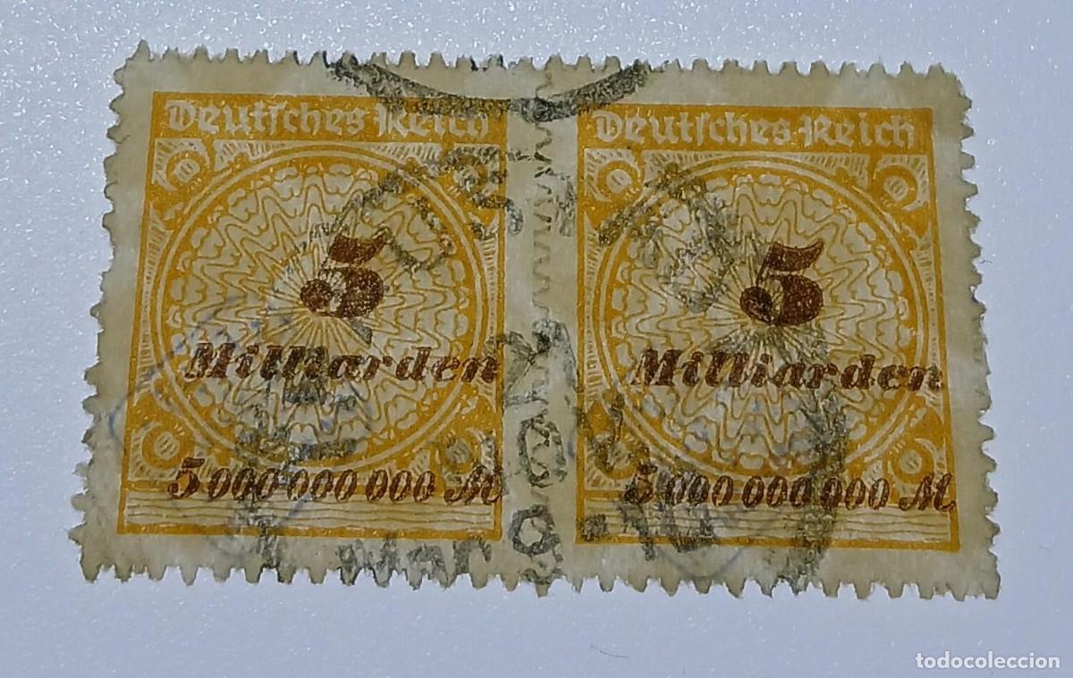 Sellos: Alemania 1923 Dentado tipo B M327BP Firmado InflaBerlin
