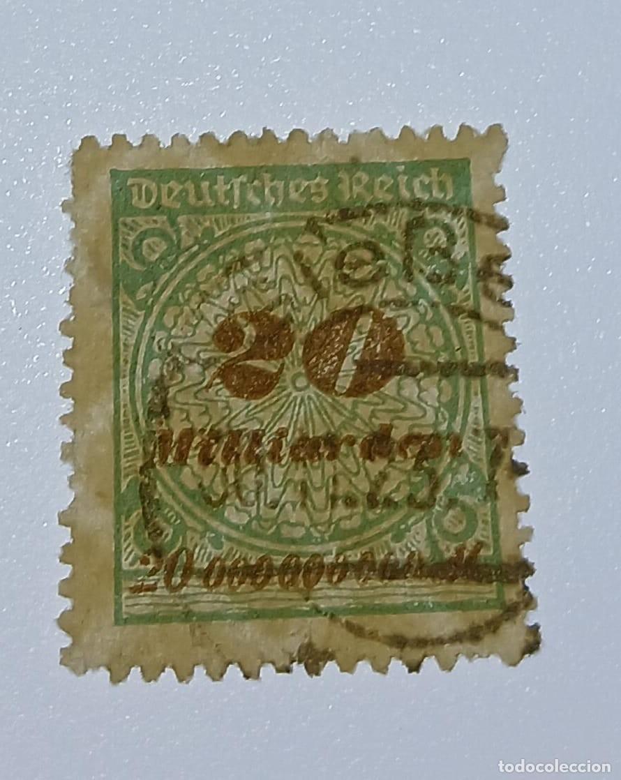 Sellos: Alemania 1923 Dentado tipo B M329BP Firmado InflaBerlin