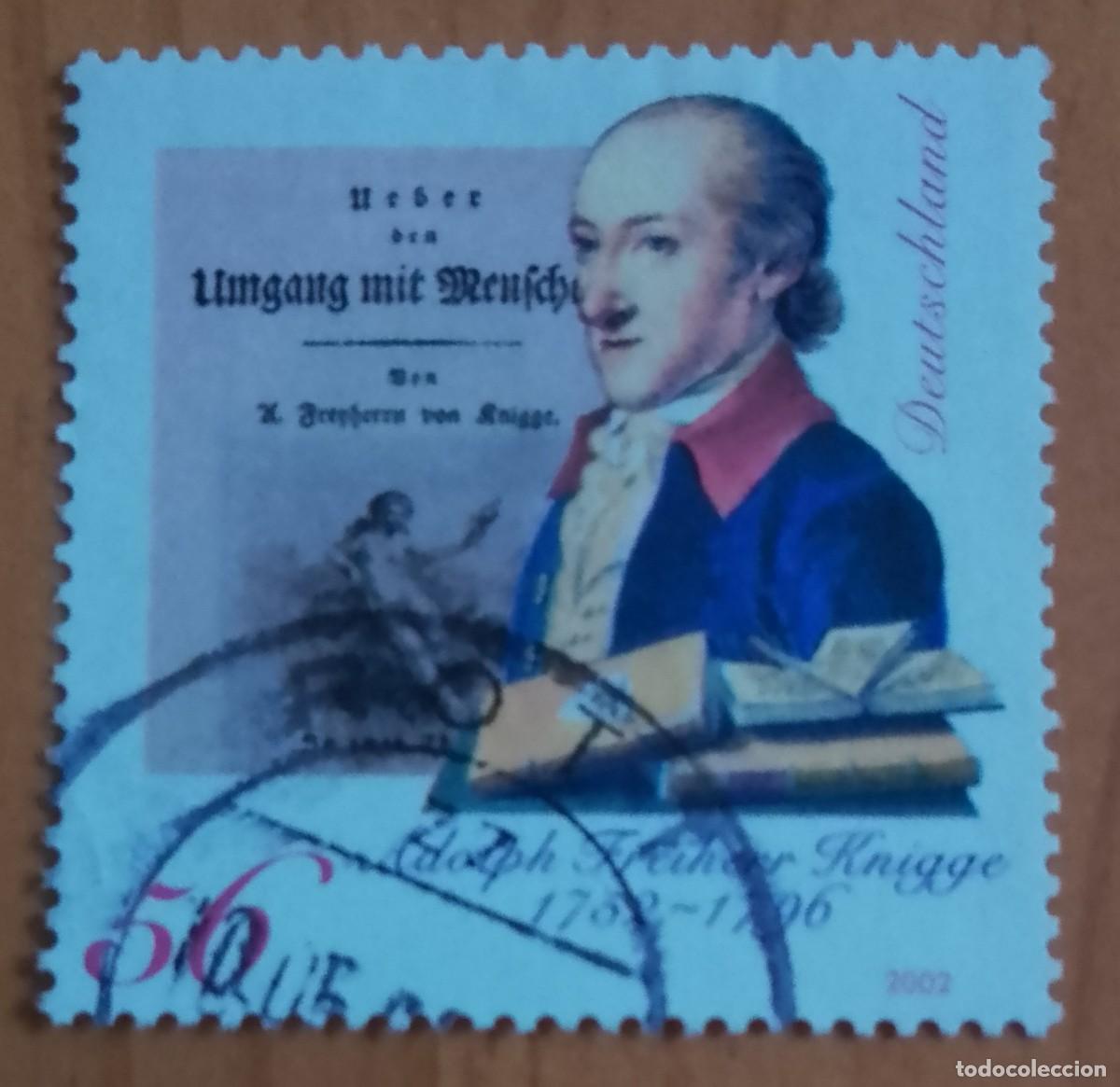 Sellos: ALEMANIA - V/F 50 - ADOLPH FREIHERR HNIGGE, ESCRITOR 1752.1796 - A&Ntilde;O 2002 - VER DESCRIPCI&Oacute;N