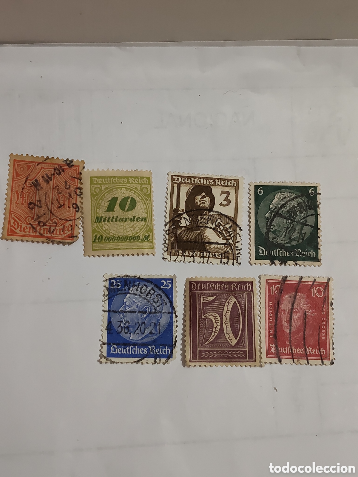 Stamps: 7 sellos alemanes Deutches Reich 1922