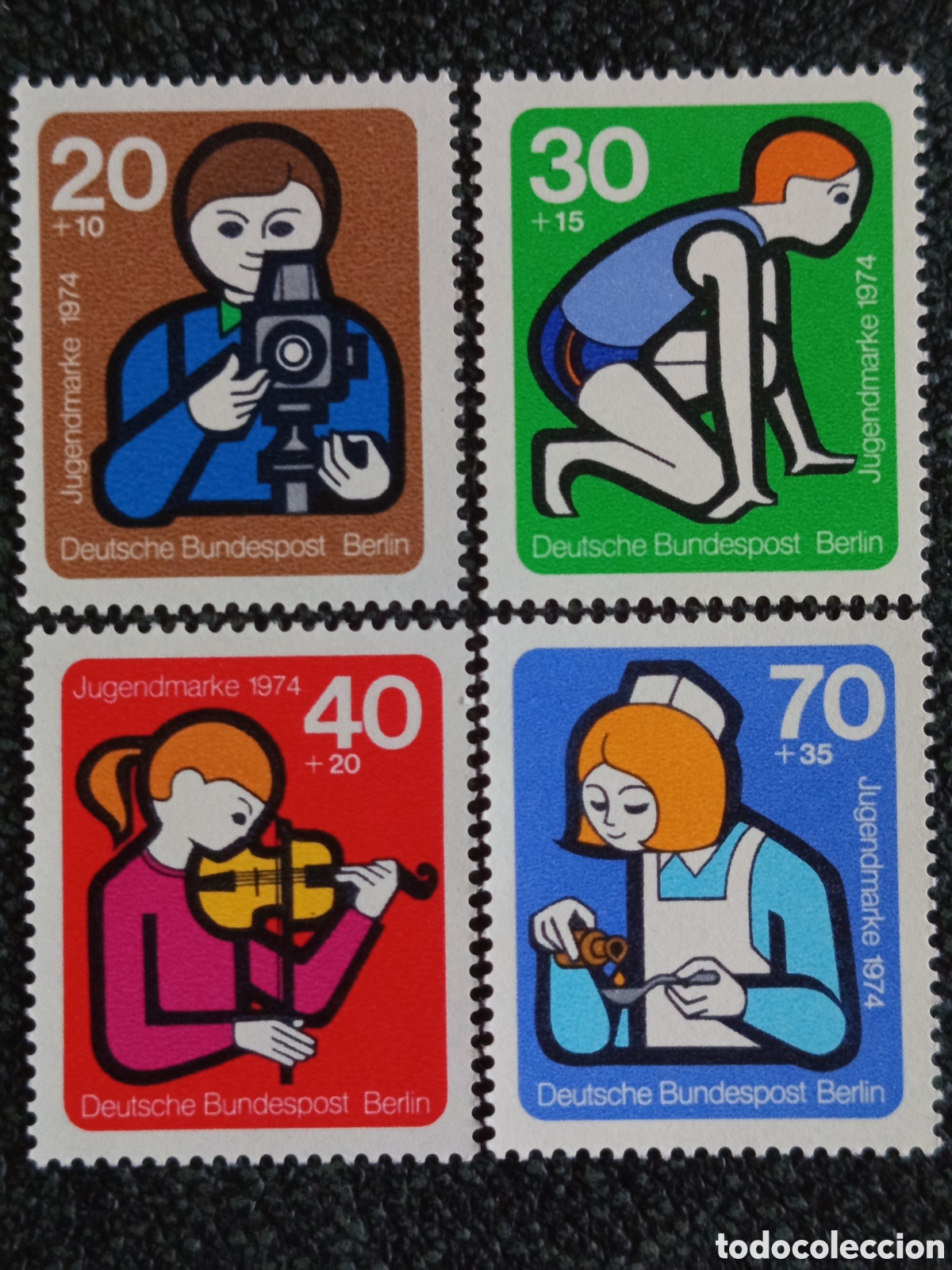 Stamps: Serie Completa Berl&iacute;n 1974 Jugendmarke - Juventud - Michel 468/471 MNH