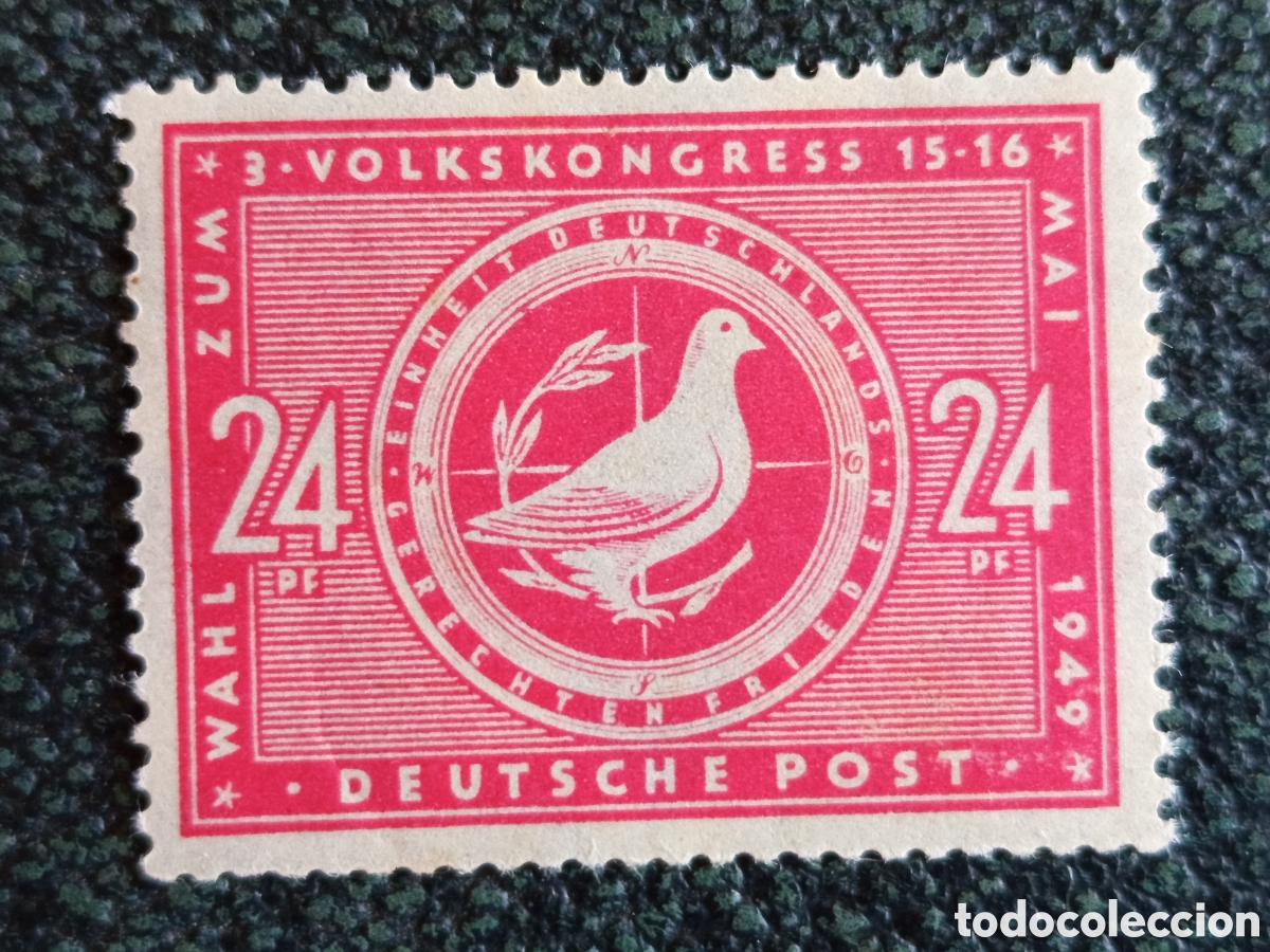 Selos: Sello Alemania Zona Sovi&eacute;tica 1949 - Paloma de la Paz - Michel Nr. 232 MNH