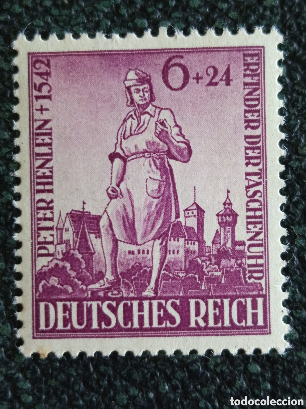 Selos: Sello Alemania III Reich 1942 - Inventor Peter Henlein - Michel 819 MNH