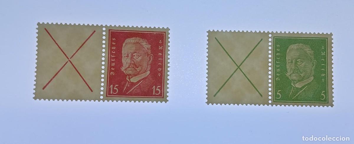 Stamps: Pareja se-tenant W27.1, W30.1 MNH
