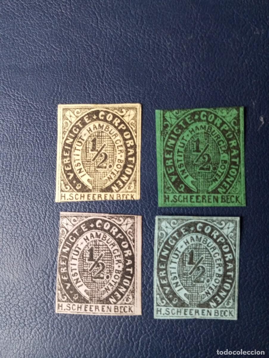 Stamps: ALEMANIA, LOCALES, HAMBURGO, 1862
