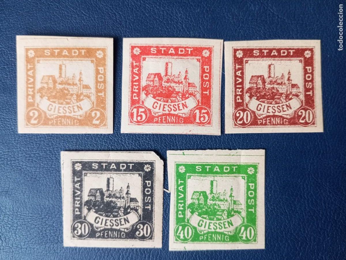 Sellos: ALEMANIA, LOCALES, GIESSEN, 1888, LEYENDA STADT