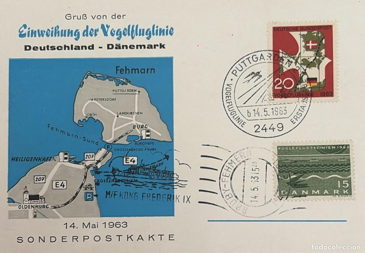 Sellos: TS.)1963, GERMANY, FIRST DAY COVER (PRE-PRINTED COMMEMORATIVE). FEATURES THE GEOGRAPHY OF THE GERMAN