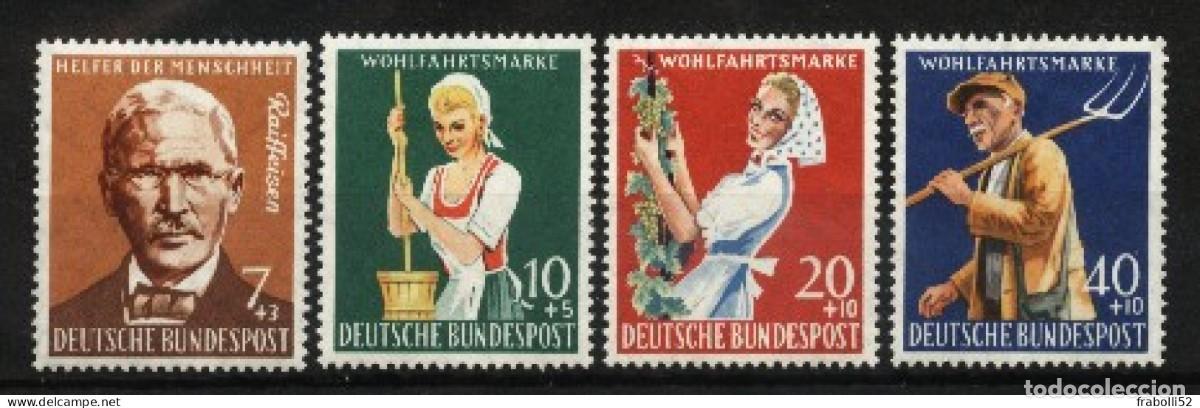 Stamps: SELLOS** DE ALEMANIA 1958, YT 168/ 71
