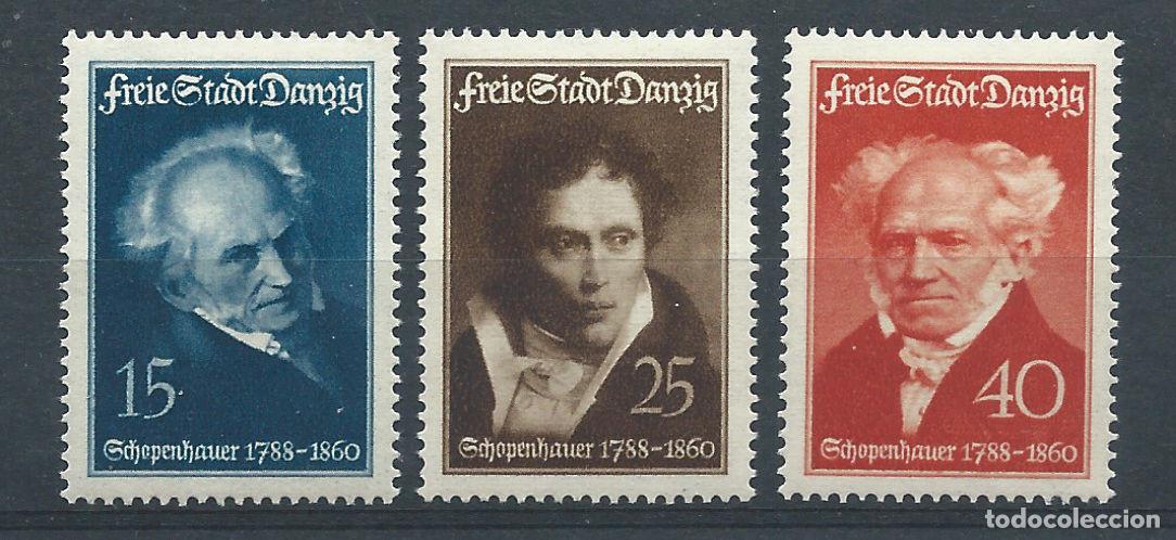Briefmarken: Dantzig N&deg;235/37* (MH) 1938 - Philosophe &rdquo;Schopenhauer&rdquo;