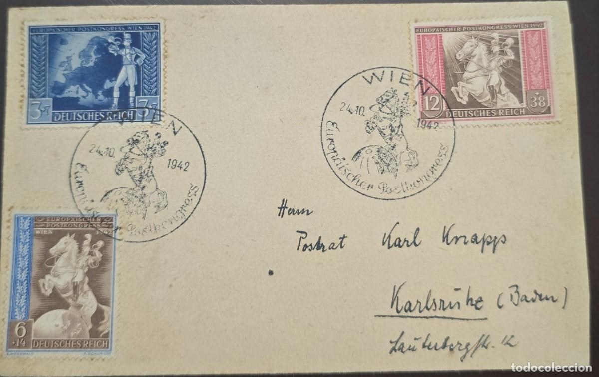 Briefmarken: O) 1942 GERMANY, EUROPEAN POSTAL CONGRESS IN VIENNA, CIRCULATED COVER