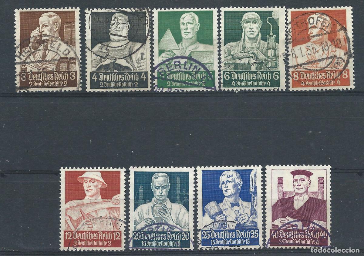 Sellos: Allemagne Empire N&deg;513/21 Obl (FU) 1934 - M&eacute;tiers