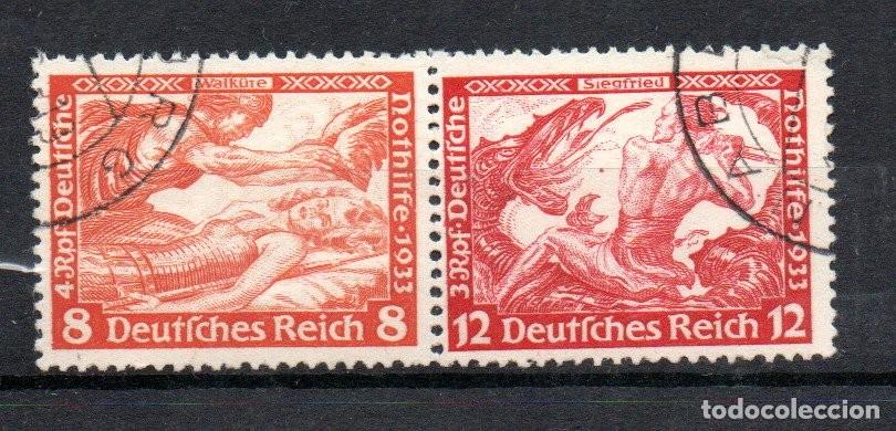 Sellos: ALEMANIA TERCER REICH. SE-TENANT. W 57. SOCORRO INVIERNO. SERIE WAGNER.