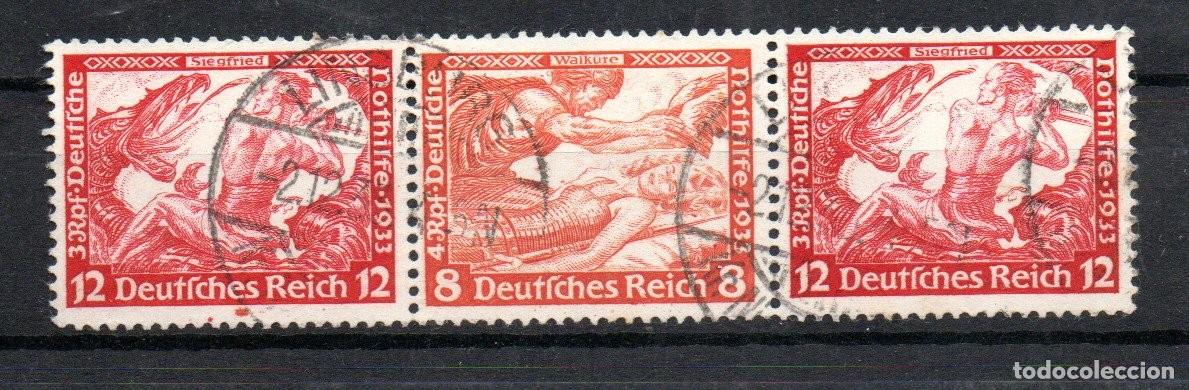 Sellos: ALEMANIA TERCER REICH. SE-TENANT. W 56. SOCORRO INVIERNO. SERIE WAGNER.