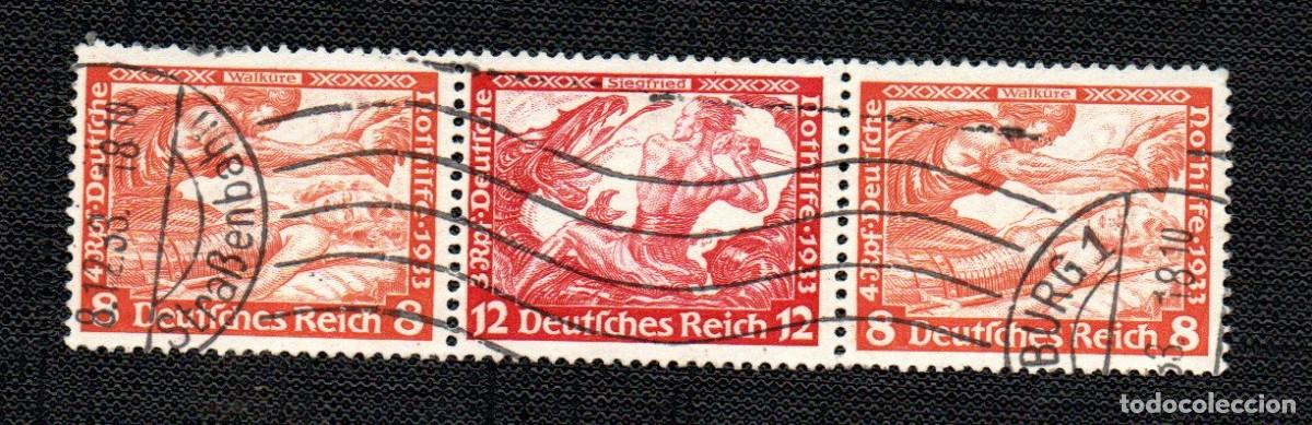 Sellos: ALEMANIA TERCER REICH. SE-TENANT. W 58. SOCORRO INVIERNO. SERIE WAGNER.