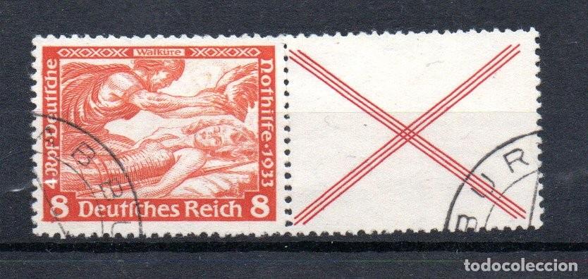 Sellos: ALEMANIA TERCER REICH. SE-TENANT. W 53. SOCORRO INVIERNO. SERIE WAGNER.