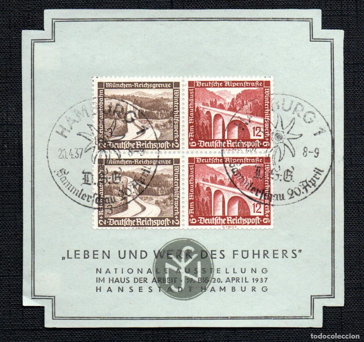 Briefmarken: ALEMANIA TERCER REICH. SE-TENANT SOBRE TARJETA. W 115
