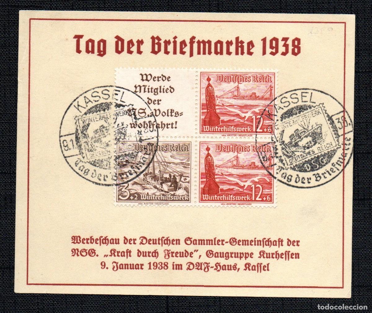Briefmarken: ALEMANIA TERCER REICH. SE-TENANT SOBRE TARJETA. W 127, W 131