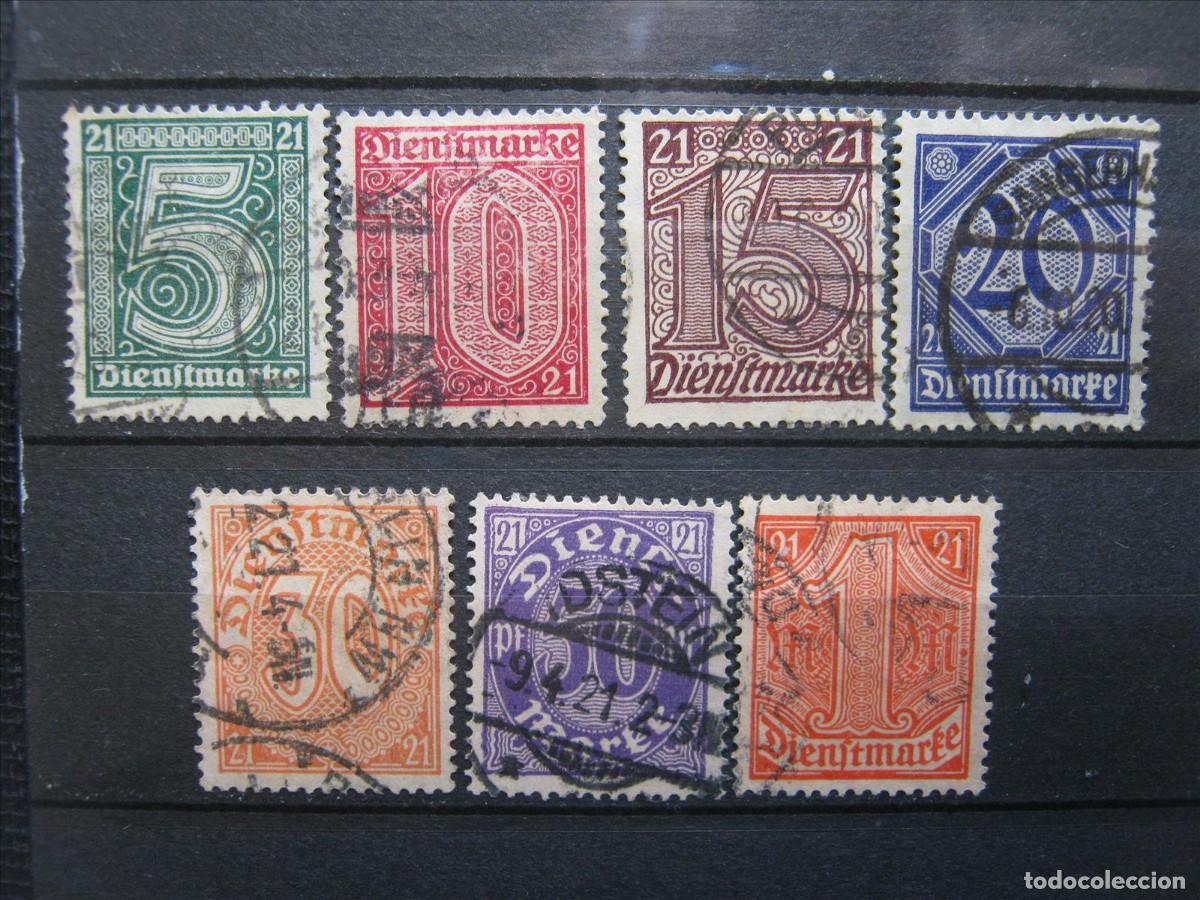 Stamps: ALEMANIA IMPERIO REICH SERVICIO 1920 SERIE YVERT USADOS PERFECTOS.