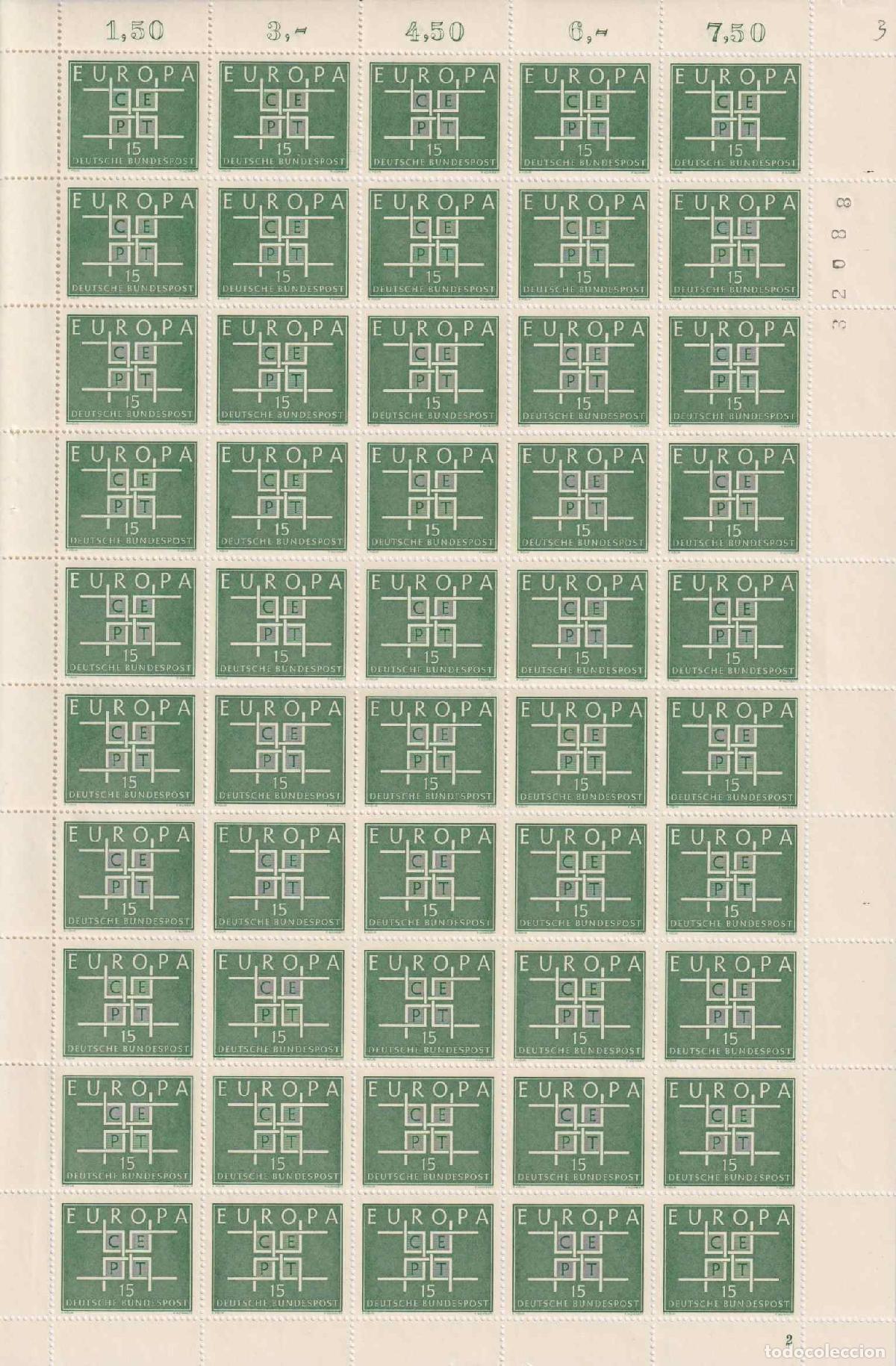 Selos: F-EX62251 GERMANY MNH 1963 EUROPA CEPT COMPLETE 50 SHEET.