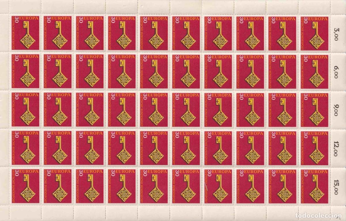 Selos: F-EX62255 GERMANY MNH 1968 EUROPA CEPT COMPLETE 50 SHEET.