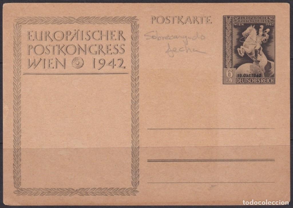 Selos: F-EX66957 GERMANY 1942 6pf POSTAL STATIONERY OVERPRINT 1942 UPU CONGRESS.