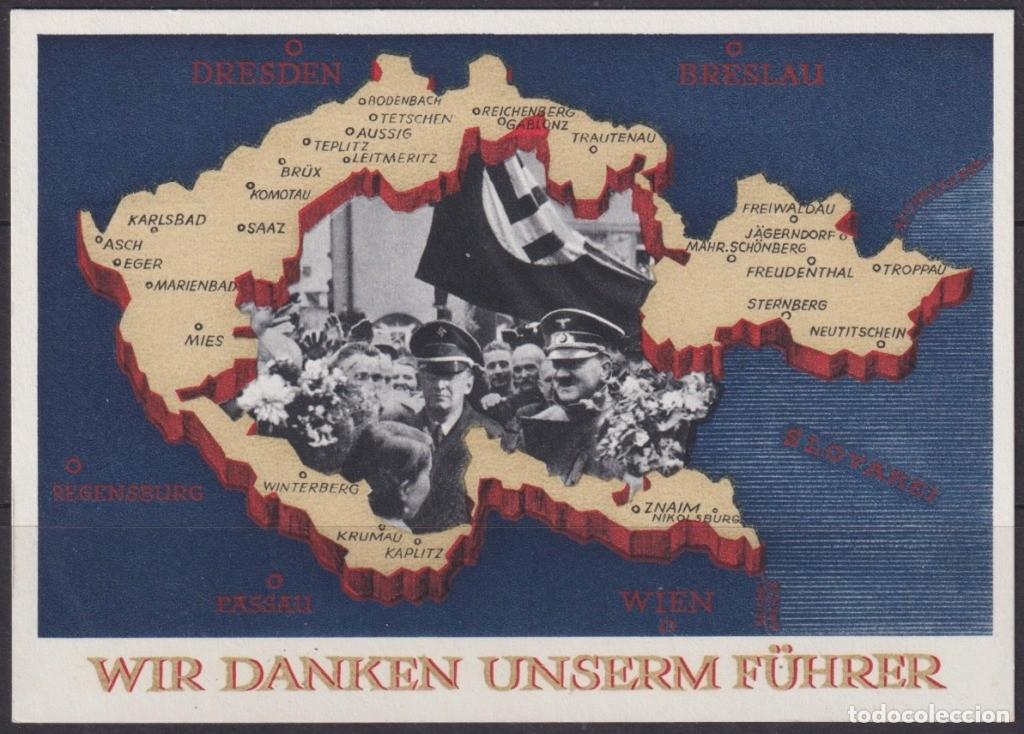 Selos: F-EX66716 GERMANY 1939 WWII 6pf POSTAL STATIONERY SUDETELAND OCCUPATION.